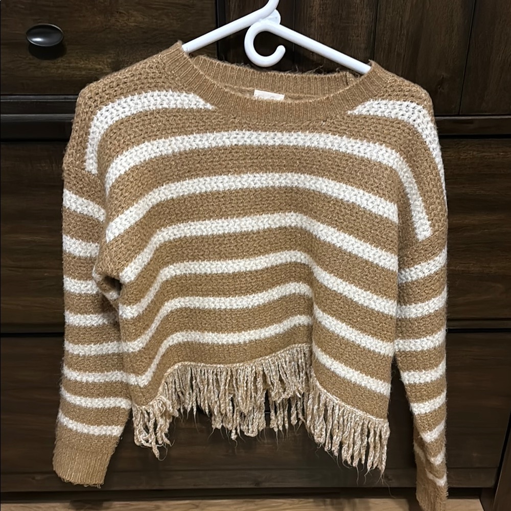 Dreamers by Debut Striped Fringe Sweater